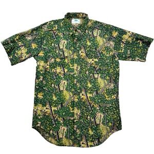 VTG Mens 1989 Bushlan Shirt South Texas Camo Short Sleeve Button Up Hunting XL